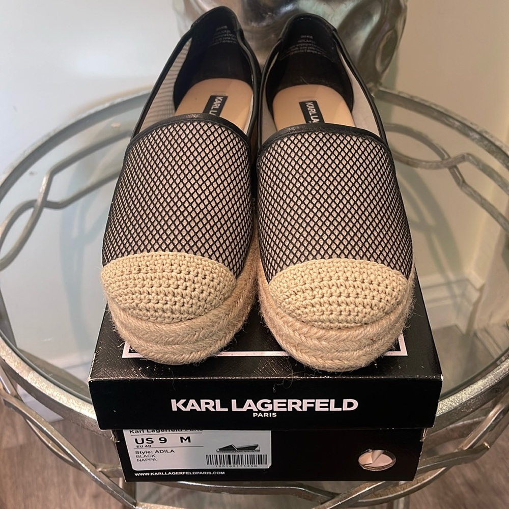 Karl Lagerfield Adila espadrilles, size 9, worn once